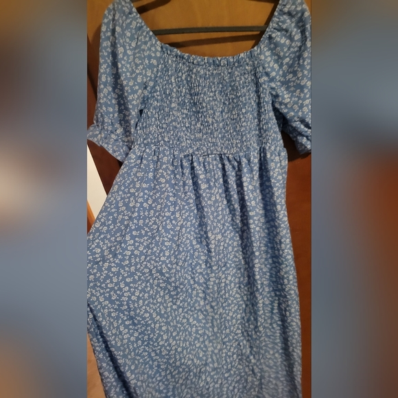 Blue floral off shoulder maxi maternity dress XXL - Picture 3 of 6